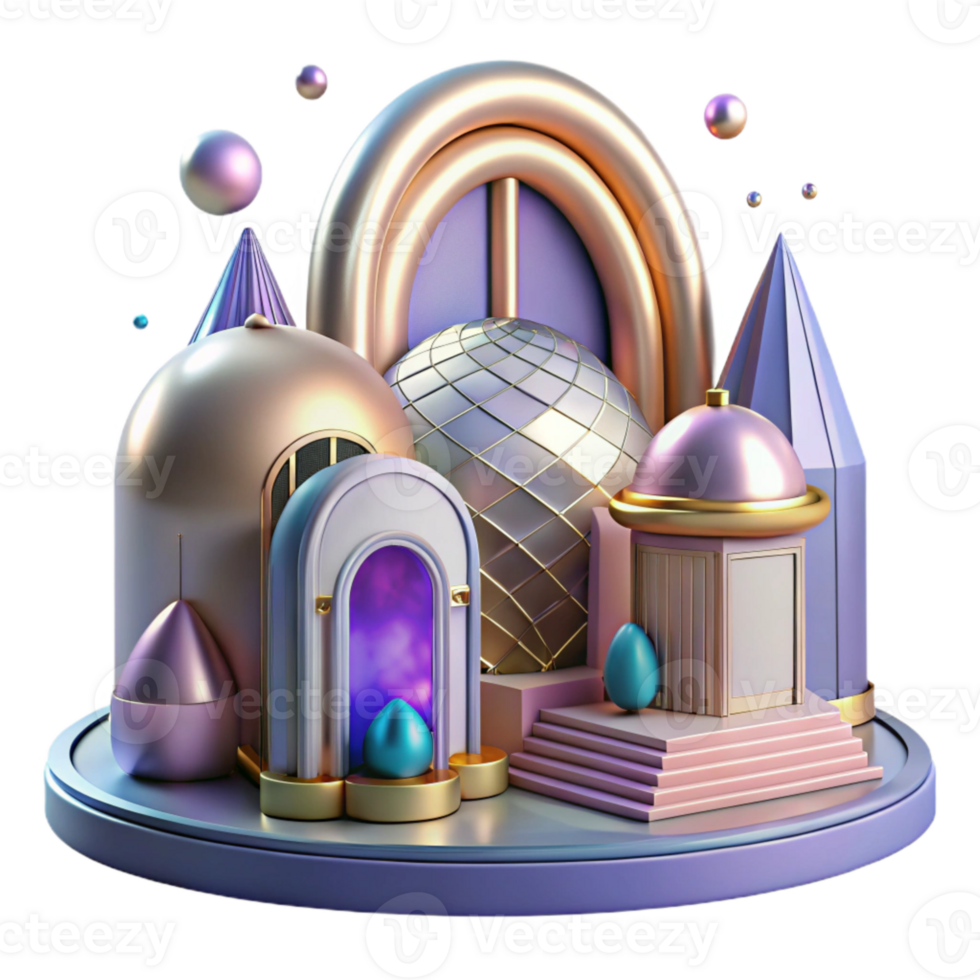 magnificent modern Futuristic Architecture Isolated with Curved Lines for Building Design high resolution png