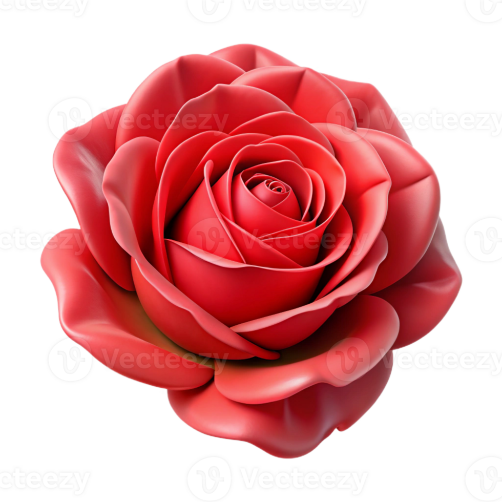 dramatic contemporary A single, perfect rose, deep red in color, fully bloomed authentic png