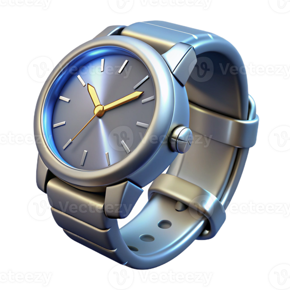 dramatic classic Shiny new silver wristwatch high resolution png