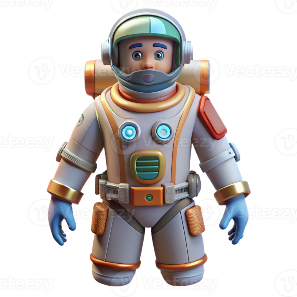 impressive vintage Futuristic spacesuit with advanced life support systems high quality png