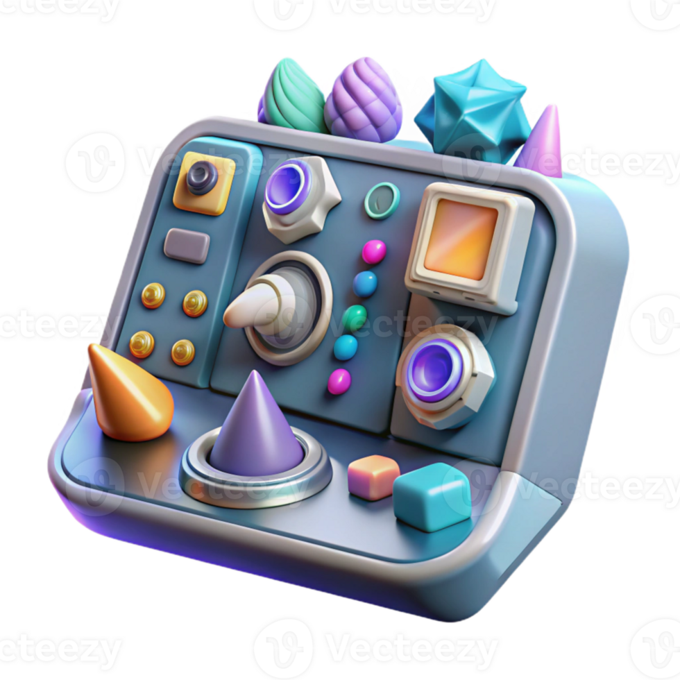 dramatic traditional Futuristic Interface Control Panel Isolated for Sci Fi Art professional png