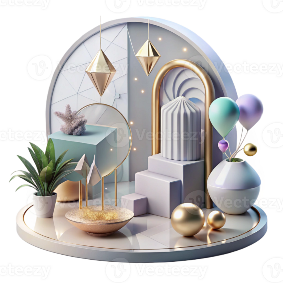 wonderful artistic Futuristic Interior Design Isolated with Minimalist Style for Home Decor high resolution png