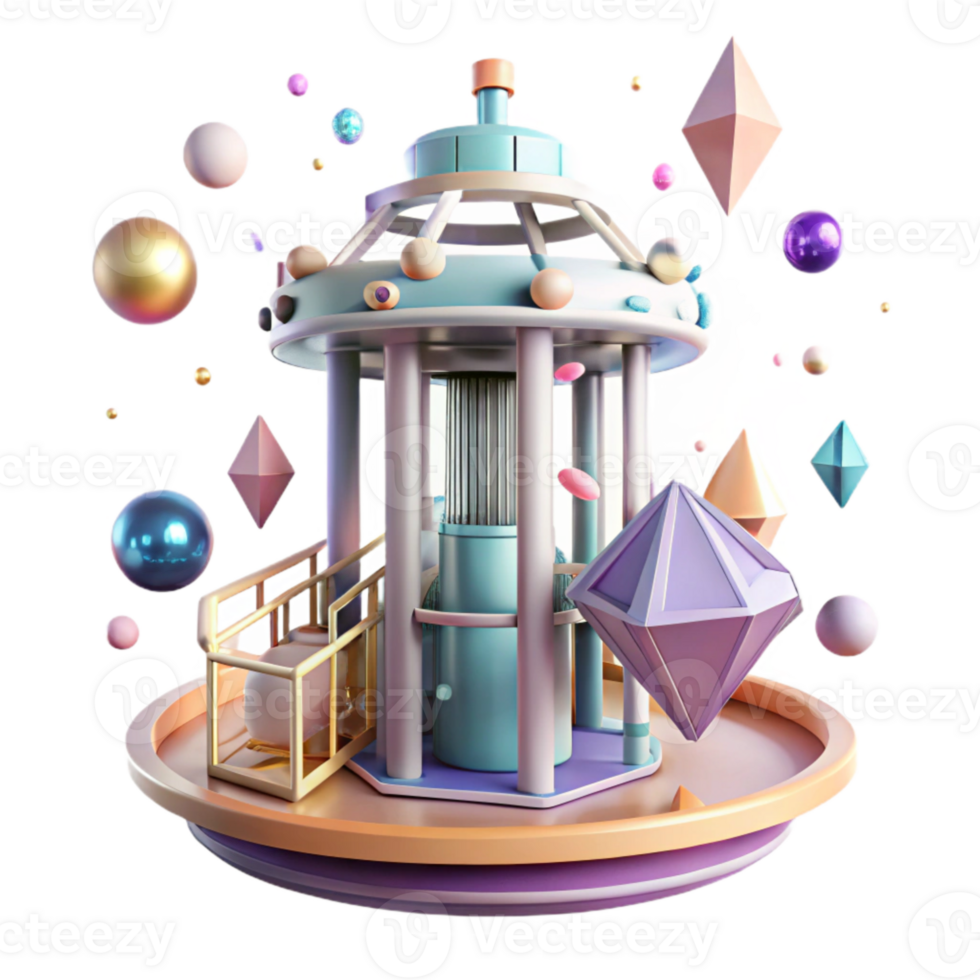 dramatic modern Futuristic Space Elevator Structure Cutout png