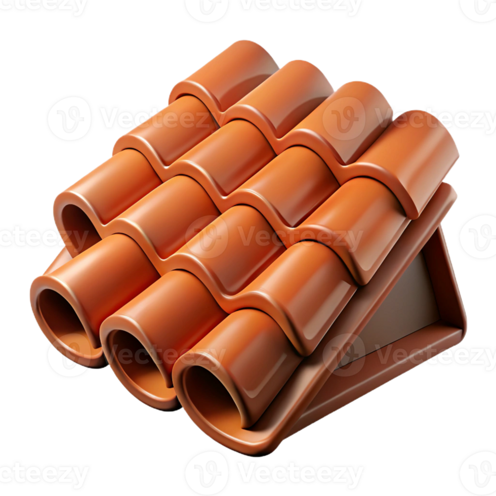 wonderful classic Roof tiles, clay, terracotta, high resolution png