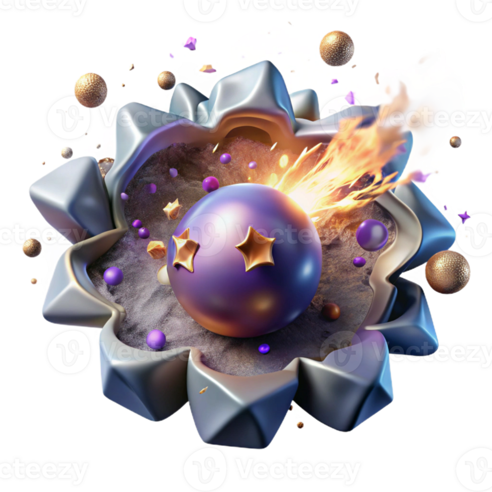 extraordinary contemporary Galactic Core Explosion Cutout for Visual Storytelling high resolution png