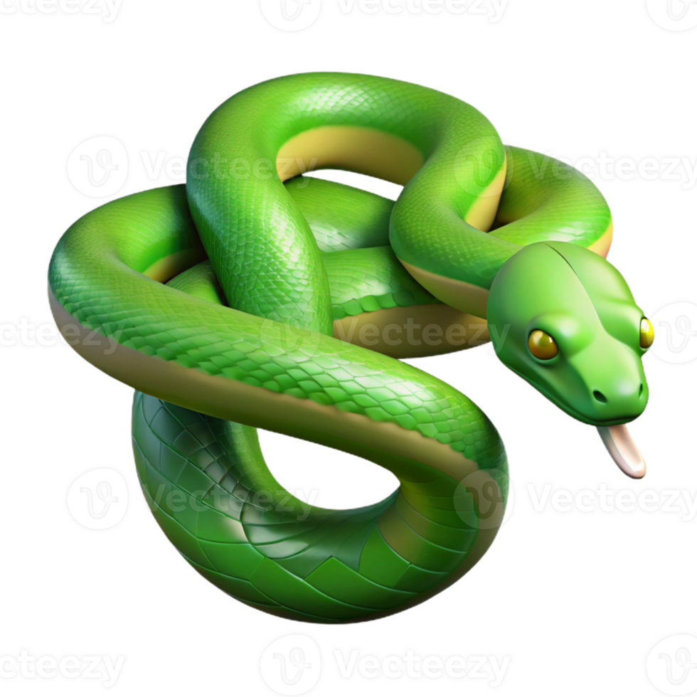 stunning creative A slithering green tree python genuine png