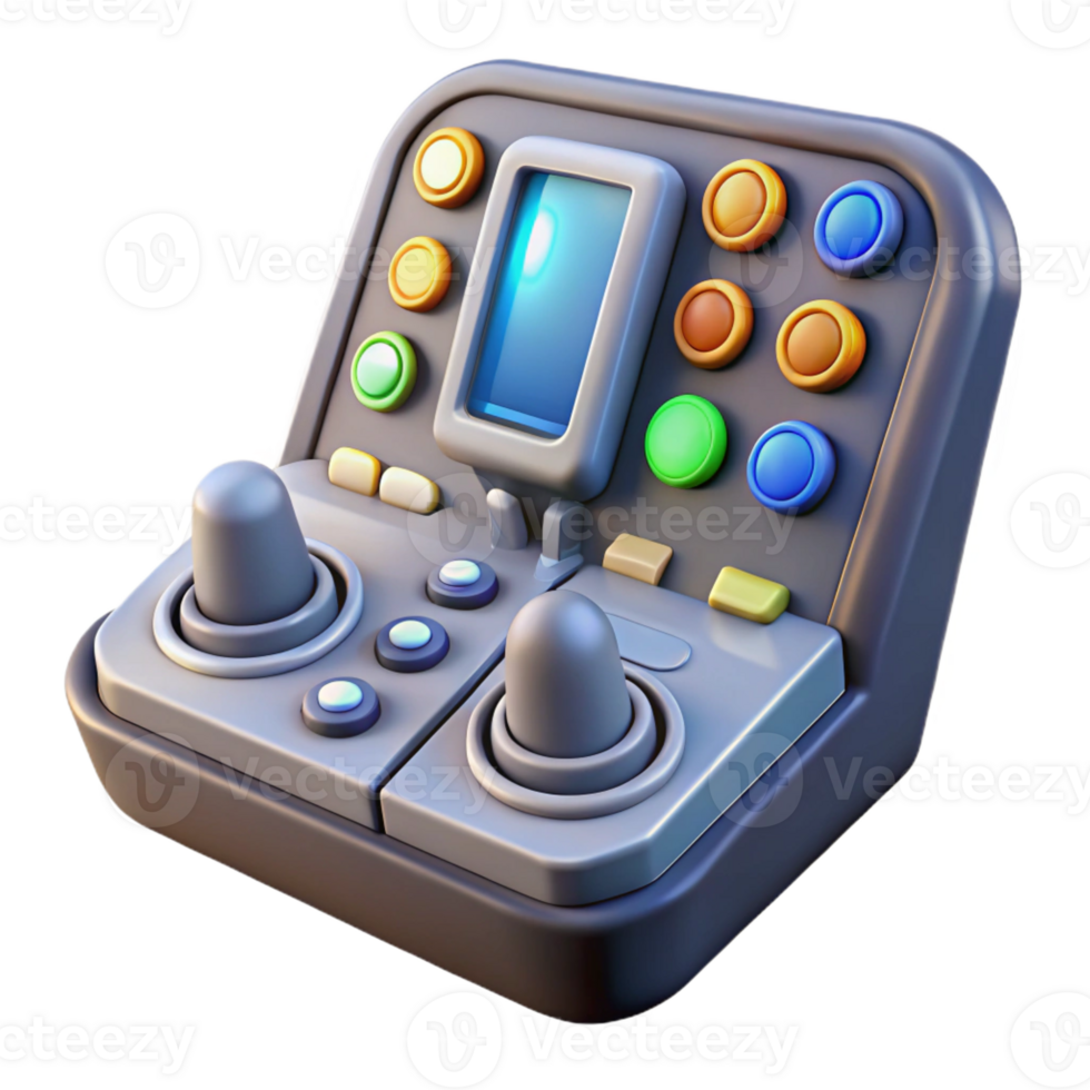 wonderful modern Spaceship control panel with illuminated buttons and levers authentic png