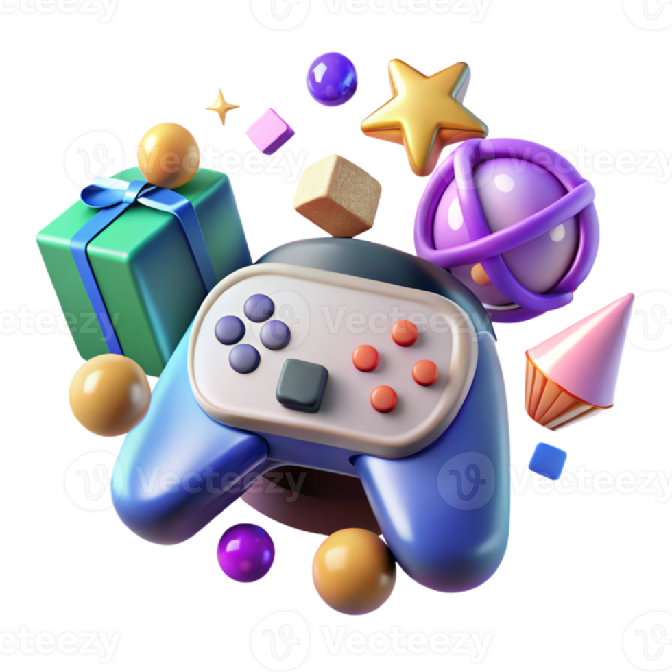 beautiful abstract Gaming Icons Bundle Isolated for Entertainment and Recreation original png