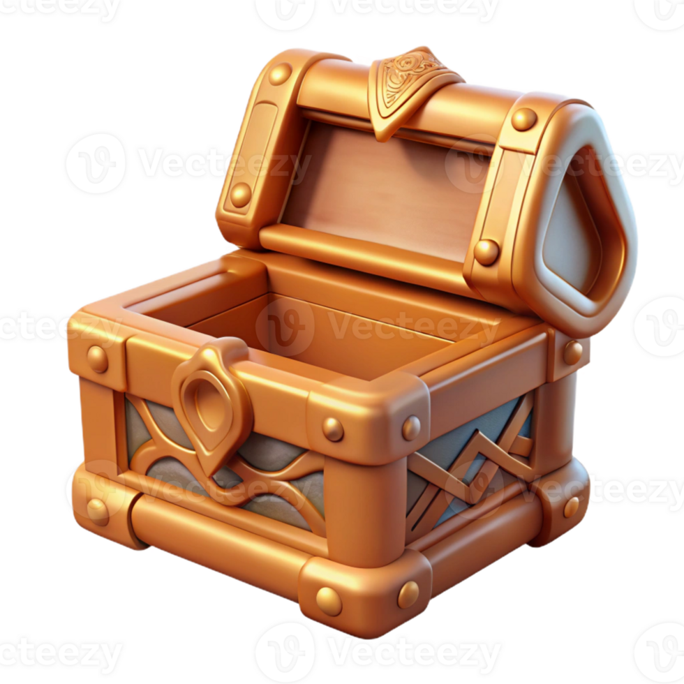 stunning abstract Pandora's Box, intricately carved, slightly open, authentic png