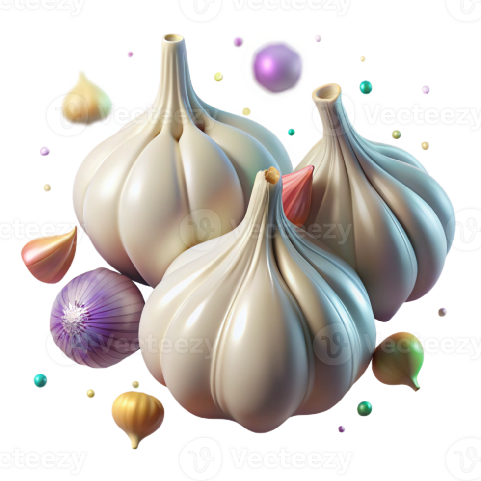 stunning rustic Garlic Cloves Fresh Ingredient Transparent Recipe Website premium png