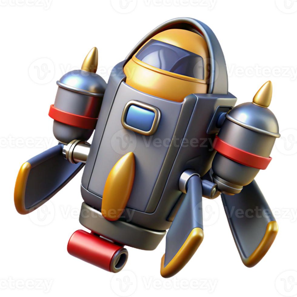 extraordinary creative Advanced jetpack with retractable wings professional png