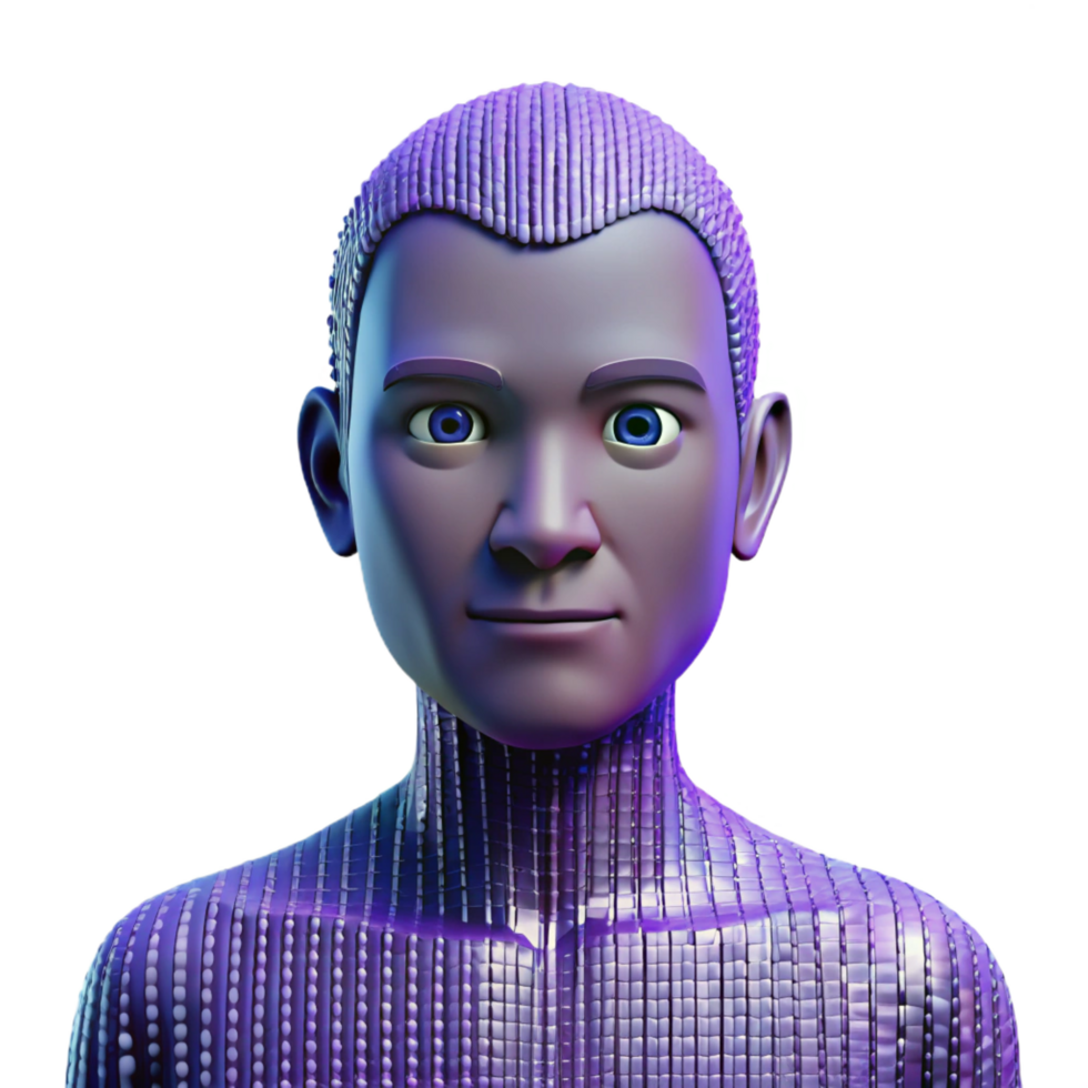 wonderful artistic A stream of binary code forming a human face, digital glitch art style, high contrast lighting professional png