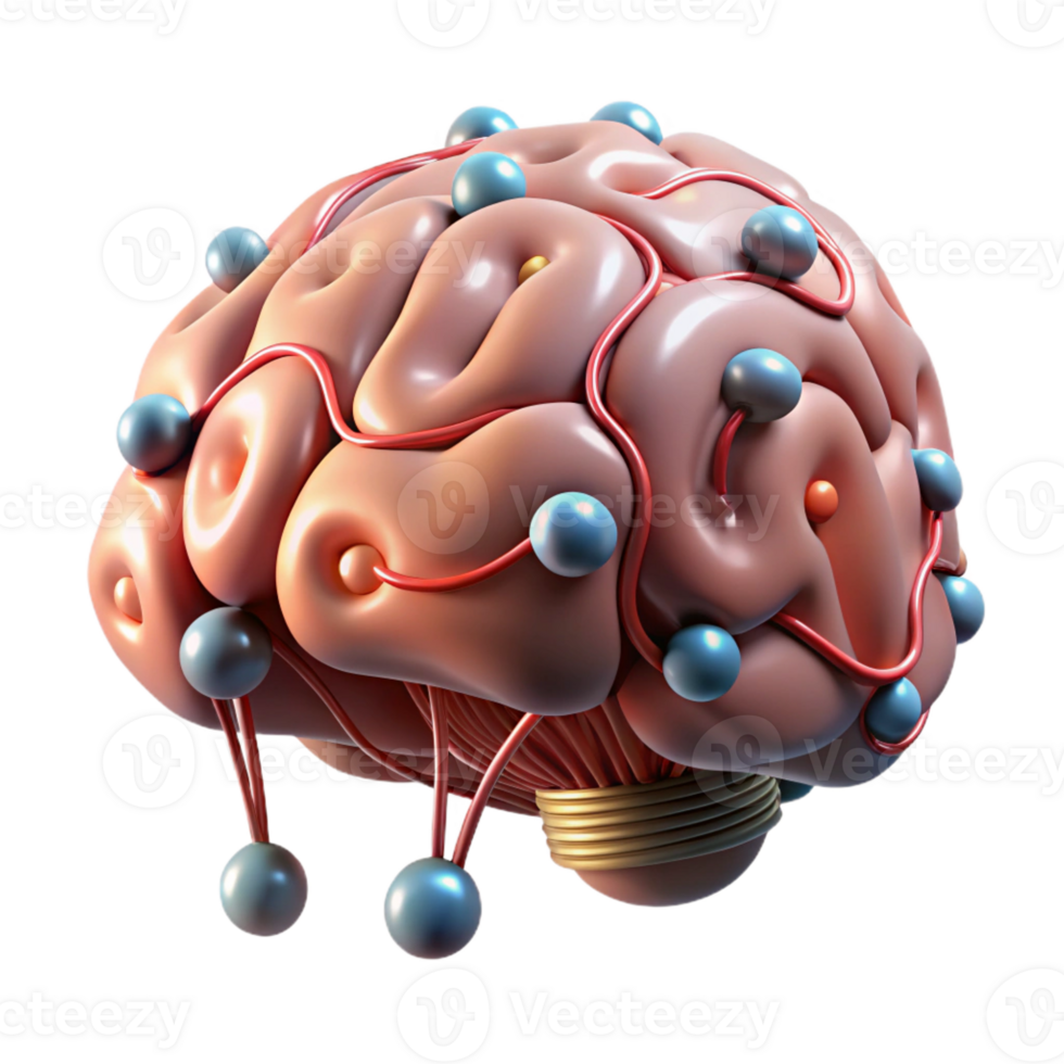 serene classic Cybernetic brain implant, glowing nodes, intricate wiring high quality png