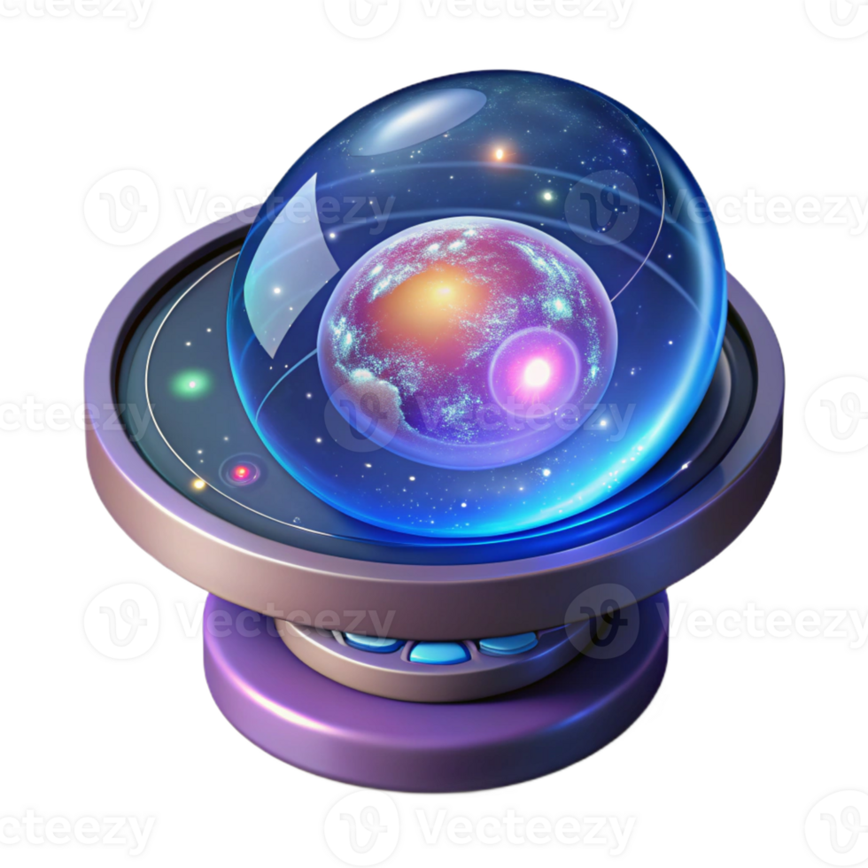 elegant classic Holographic display showing a map of the galaxy 4K png