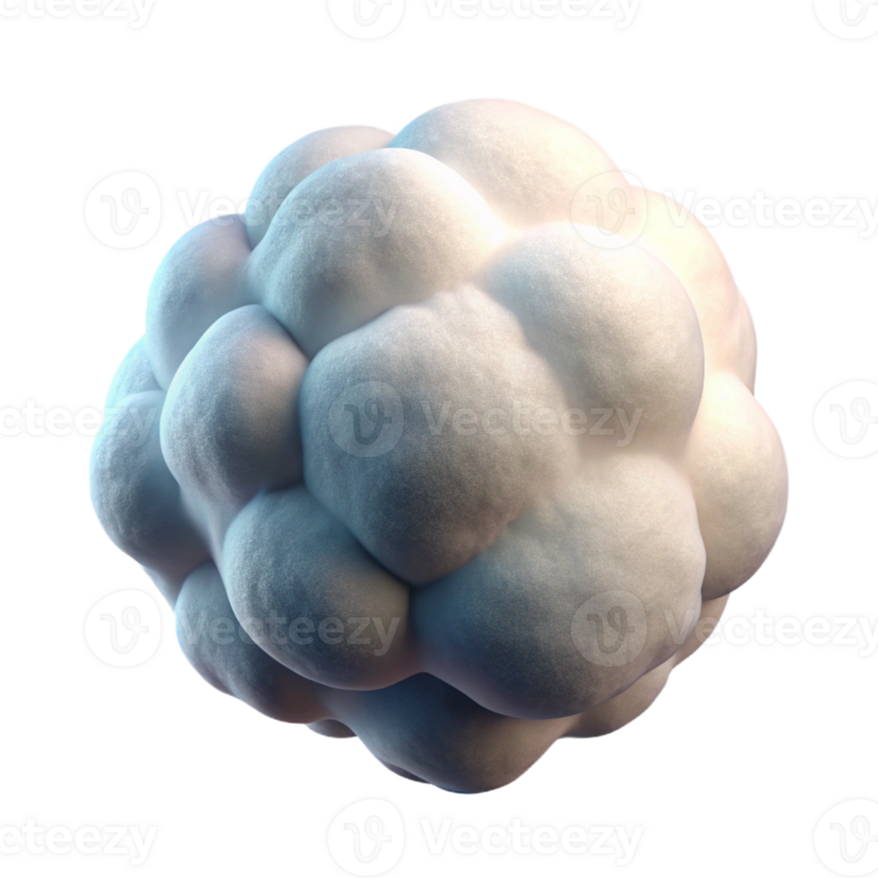 magnificent vintage A single cotton ball, fluffy, detailed png