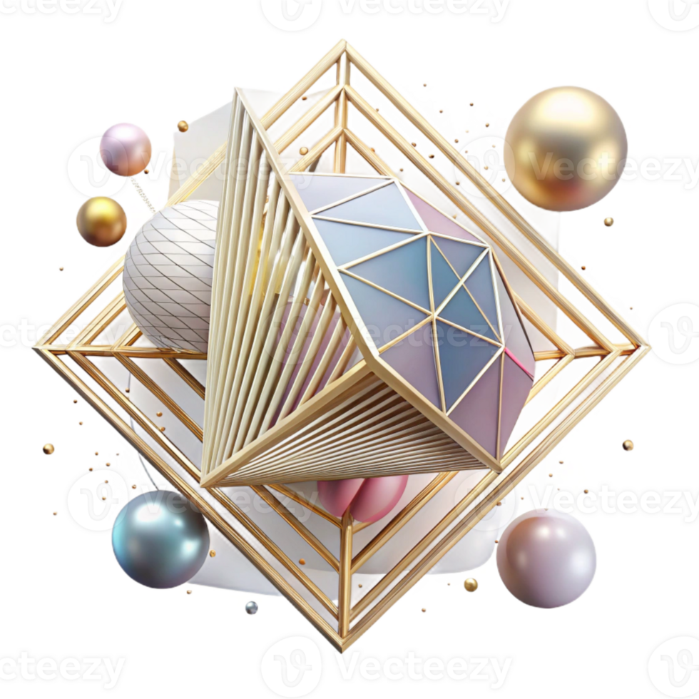 beautiful vintage Geometric Lines Transparent Background for Business Cards authentic png