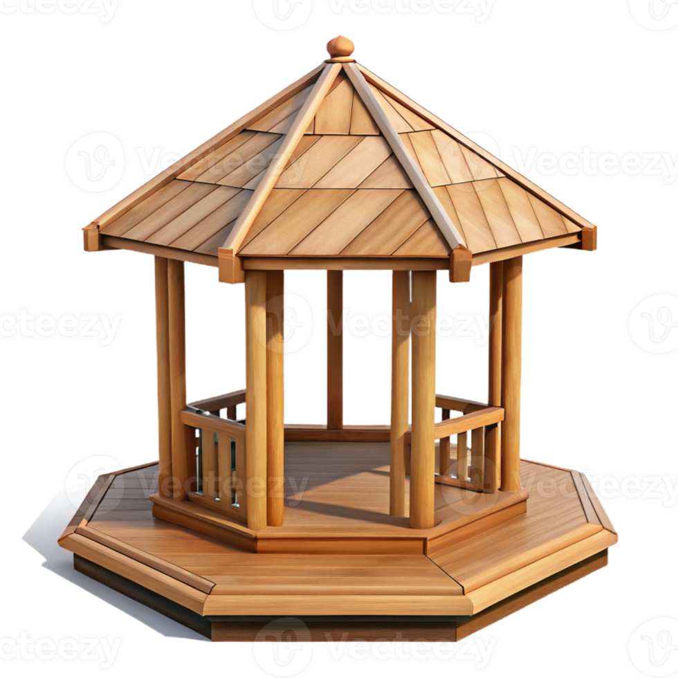 extraordinary modern Gazebo roof, octagonal, wooden, exclusive png