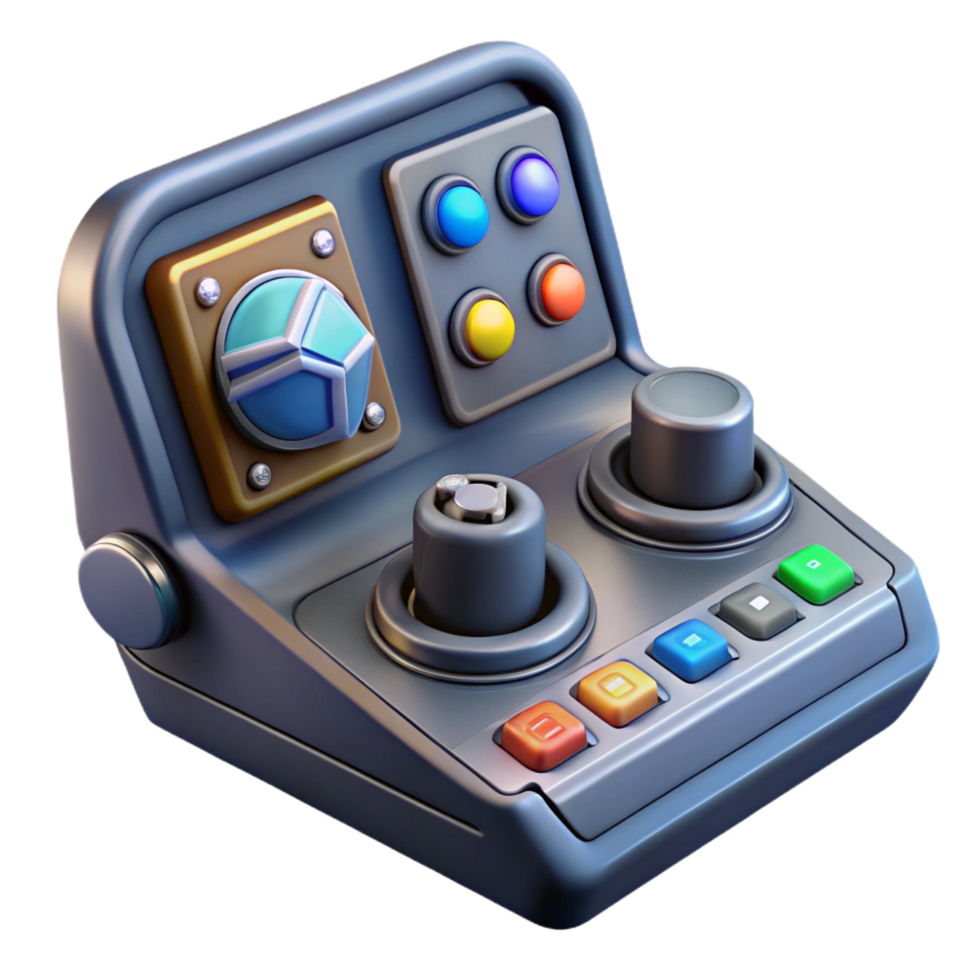 magnificent modern Spaceship cockpit control panel with numerous buttons detailed png
