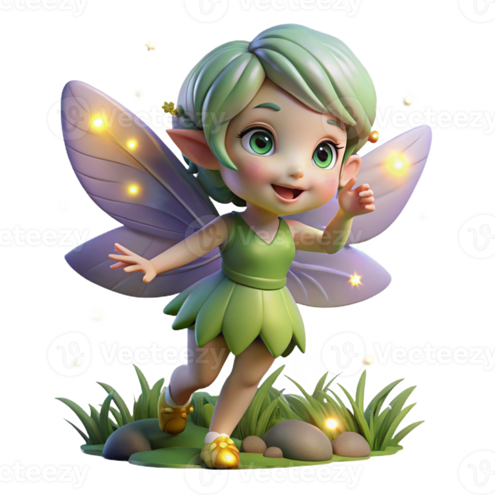 dramatic creative A playful pixie with iridescent wings and shimmering hair, dances among glowing fireflies in a moonlit meadow. Soft, magical lighting. Dreamlike art style original png