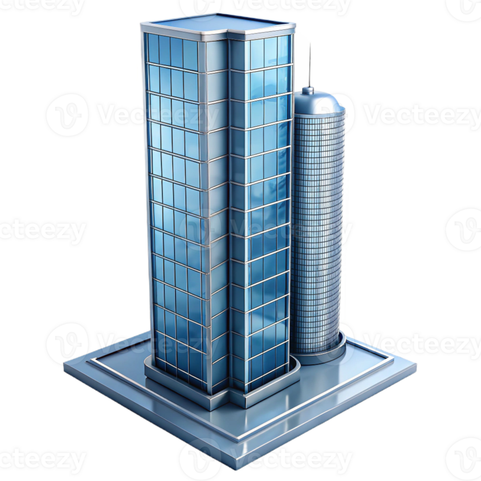 magnificent classic Modern skyscraper, glass and steel, high resolution png