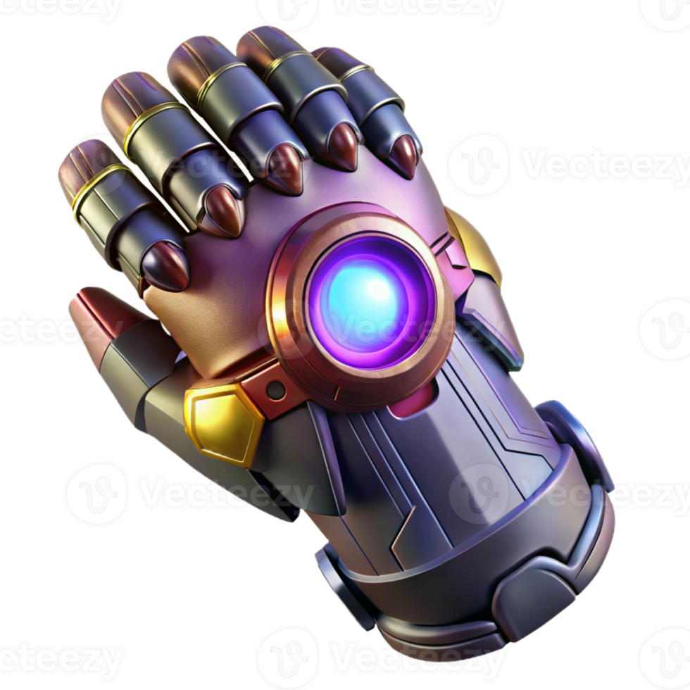 stunning contemporary Power armor gauntlet, heavy plating, glowing energy core exclusive png