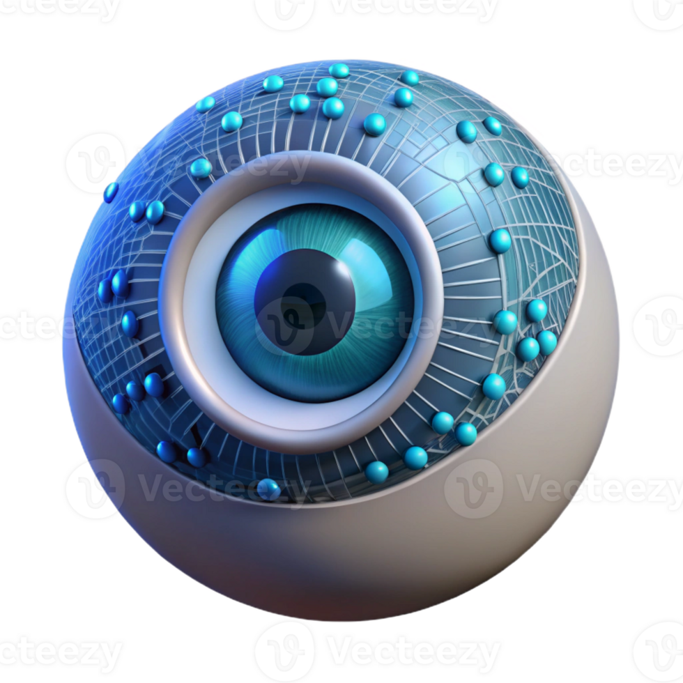 elegant vintage A single human eye reflecting a complex network of binary code, dramatic chiaroscuro lighting, digital art style premium png