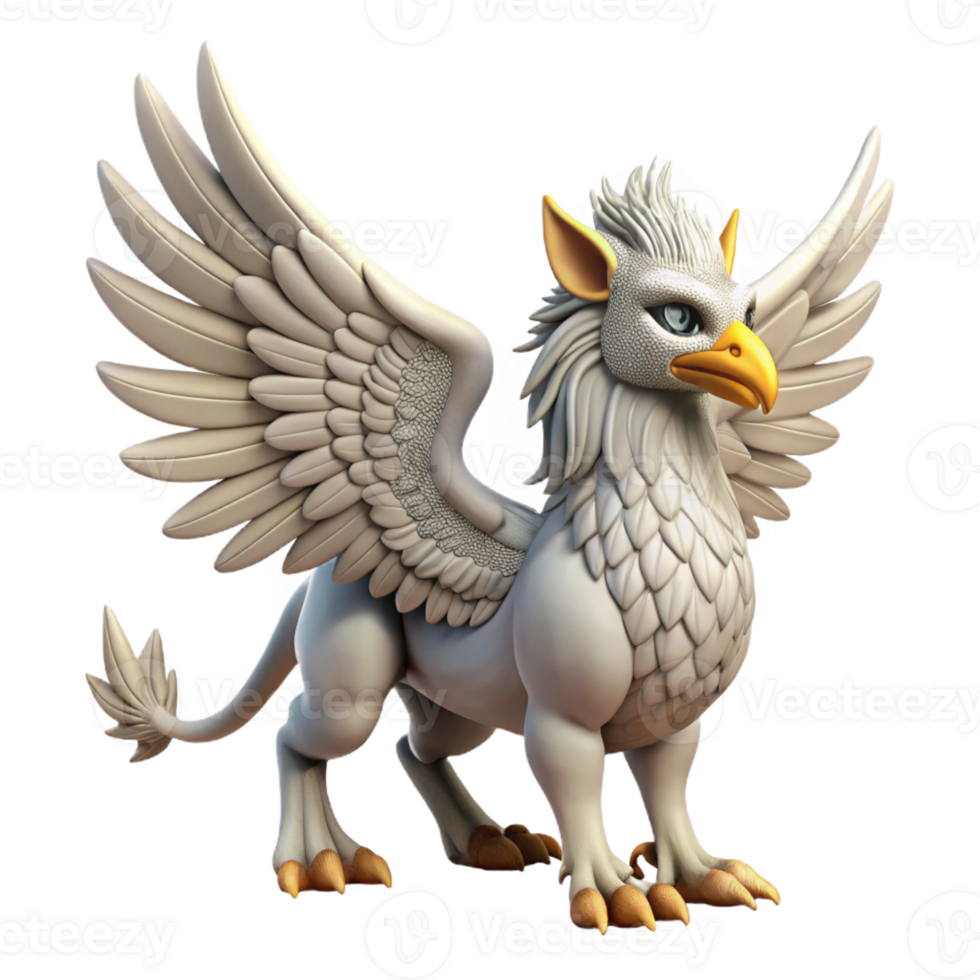 stunning rustic Majestic griffin, intricately feathered, proud stance 4K png
