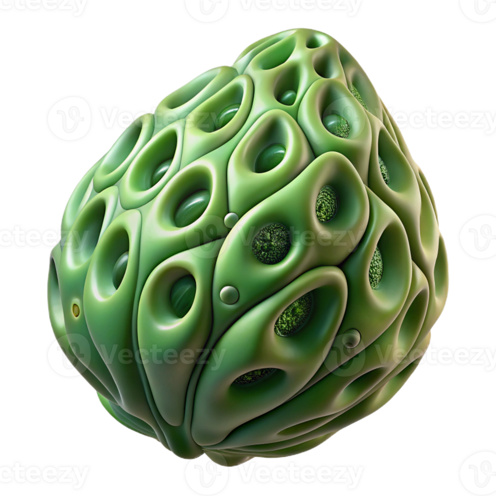 serene classic Alien seed pod with intricate organic patterns authentic png