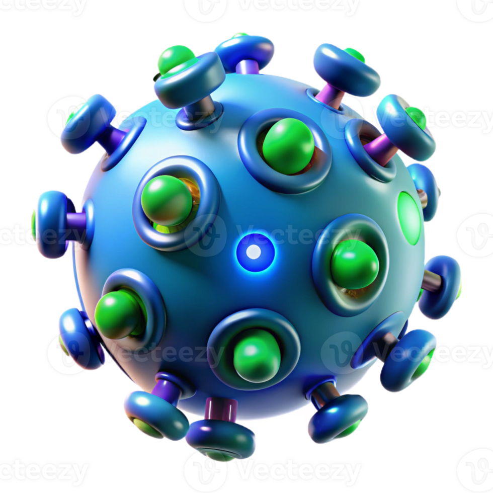 impressive abstract A microscopic view of nanobots repairing damaged cells, vibrant blue and green lighting, scientific visualization style exclusive png