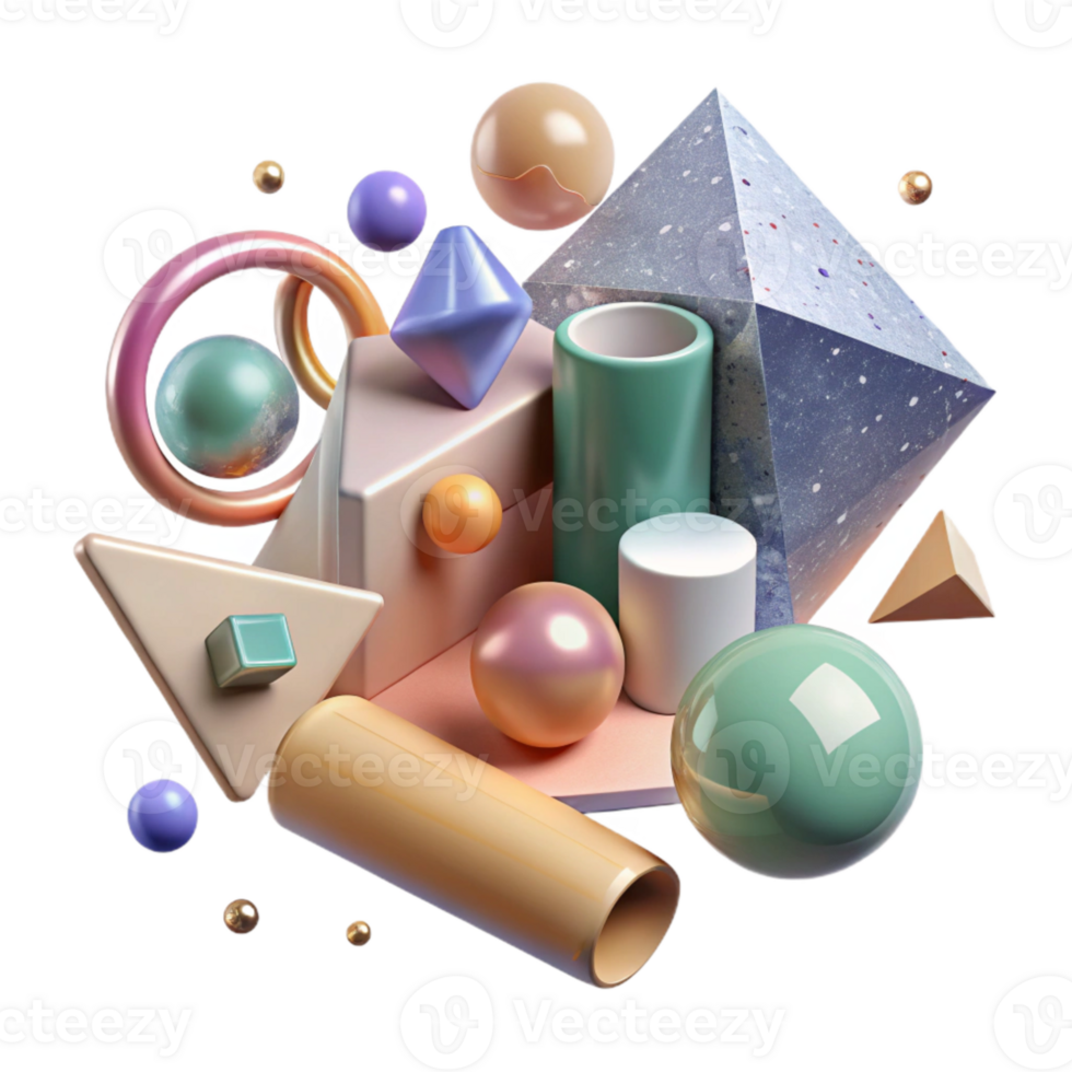 vibrant abstract Geometry Theorems Compilation Isolated for Educational Use genuine png