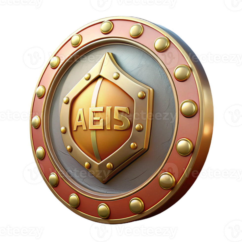 elegant artistic Aegis, shield of Zeus and Athena original png