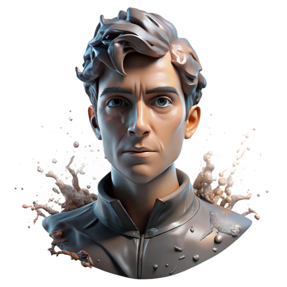 beautiful modern Portrait of a person created with ink splatters and brushstrokes, dynamic, expressive lighting, abstract expressionist style genuine png