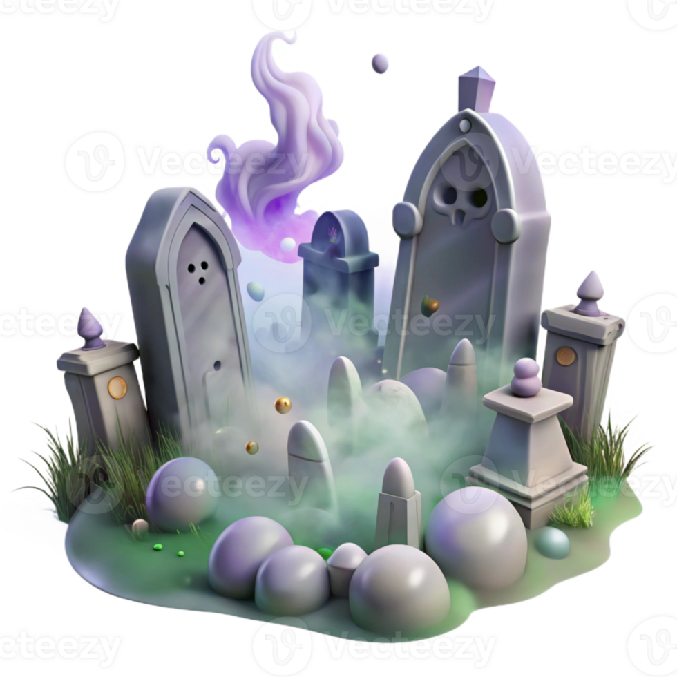 serene classic Ghostly Fog in Cemetery Transparent for Halloween Designs high quality png