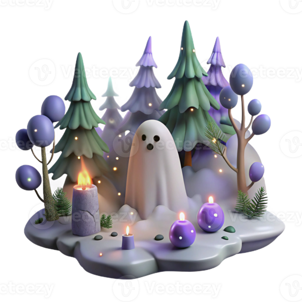 extraordinary modern Ghostly Fog in Forest Transparent for Halloween Graphics professional png