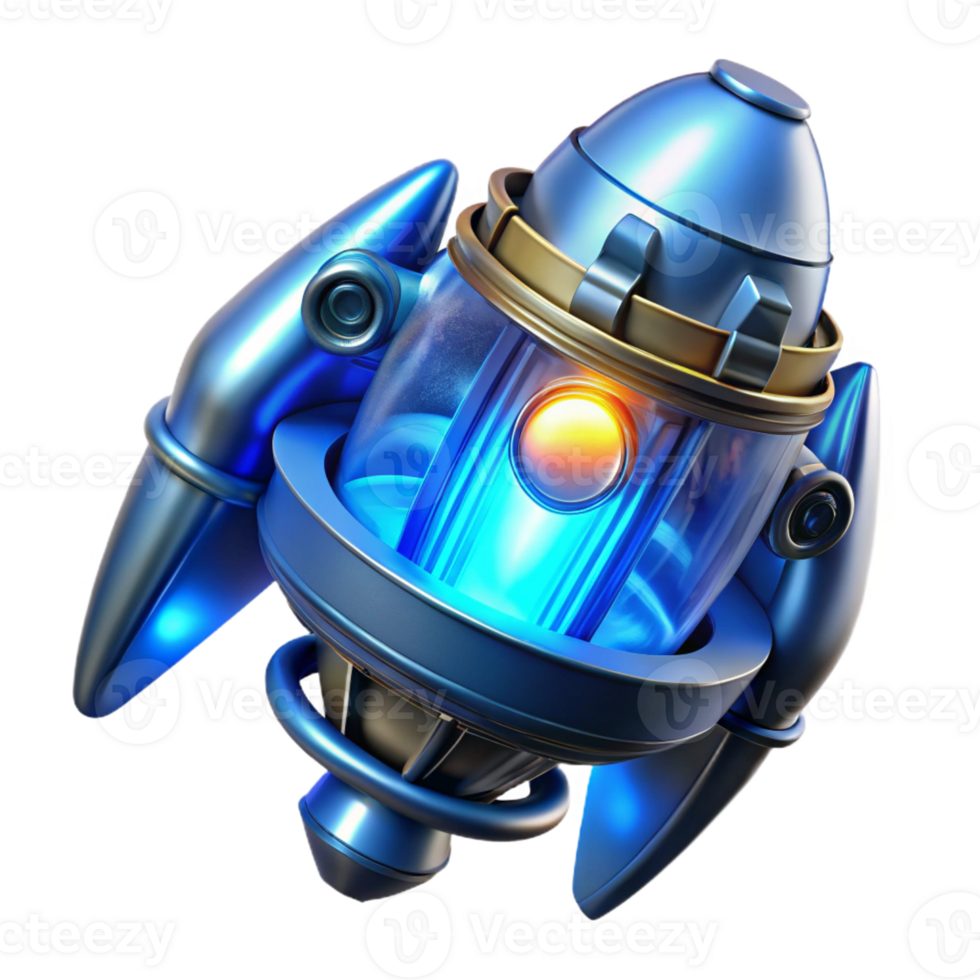 magnificent contemporary Spaceship engine, powerful, glowing blue exclusive png