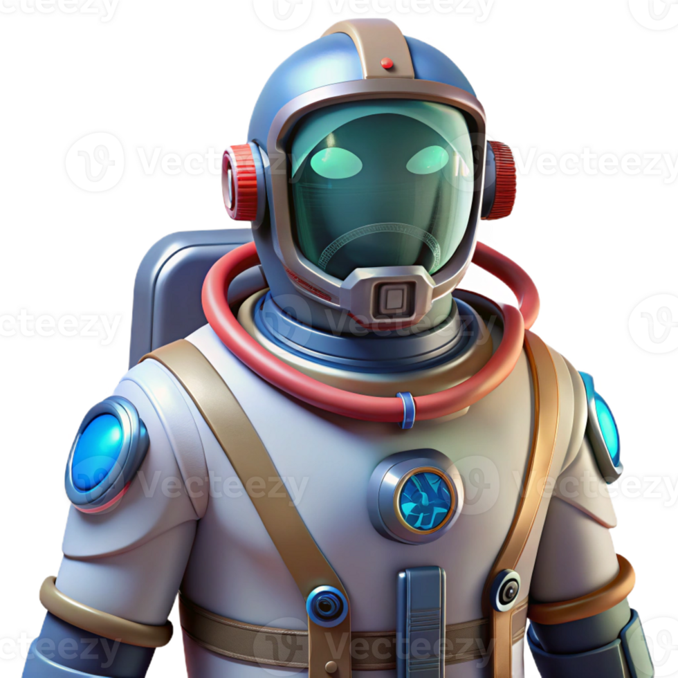 elegant traditional Futuristic spacesuit with advanced life support systems 4K png