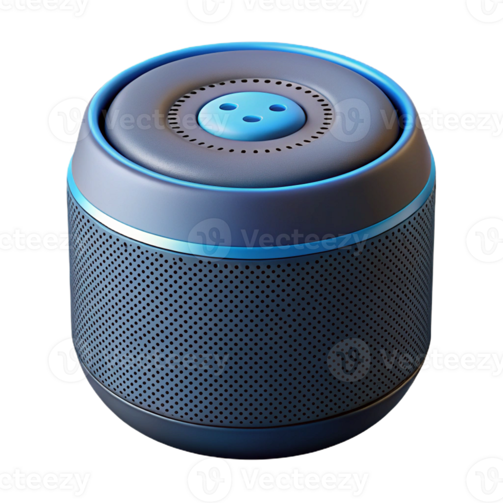 extraordinary artistic Smart speaker with voice assistant activated detailed png