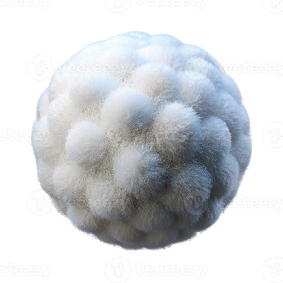 elegant creative A single, cotton ball, fluffy and white exclusive png