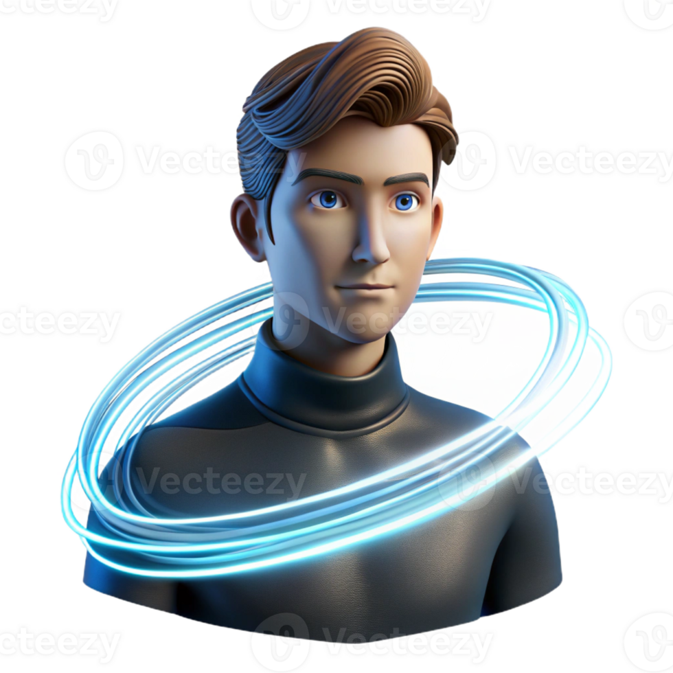 serene creative Portrait of a person with a long exposure light painting effect, dynamic light trails, light painting photography style high resolution png