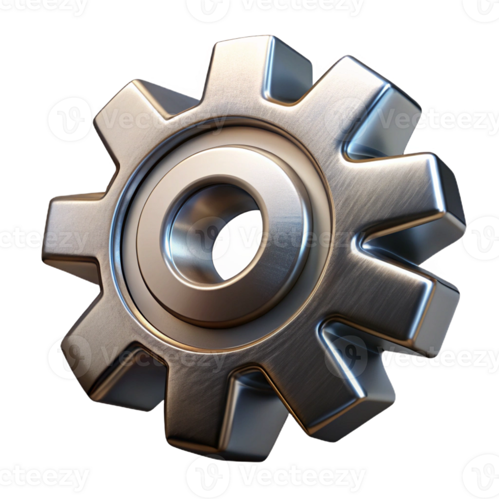 impressive creative A gear, metallic, intricate design, abstract engineering high quality png