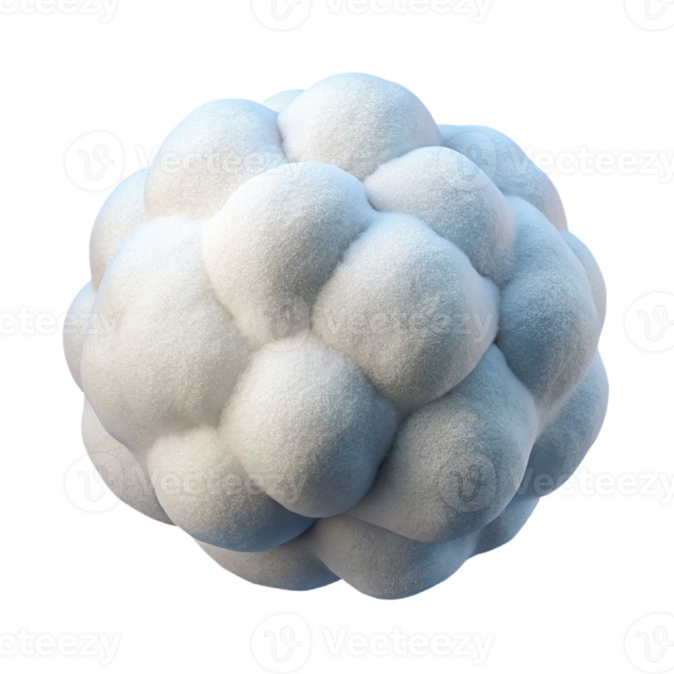 stunning creative A single, cotton ball, fluffy and white original png
