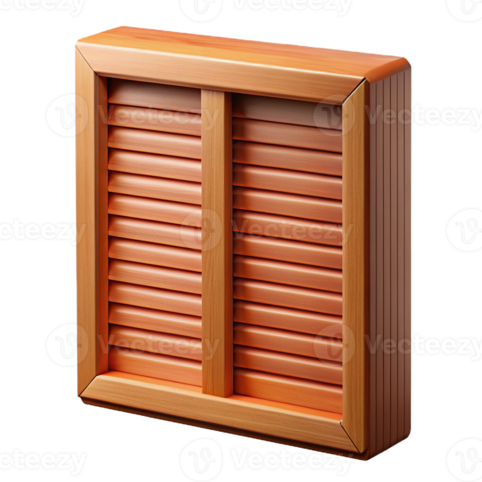 elegant classic Window shutter, wooden, louvered, original png