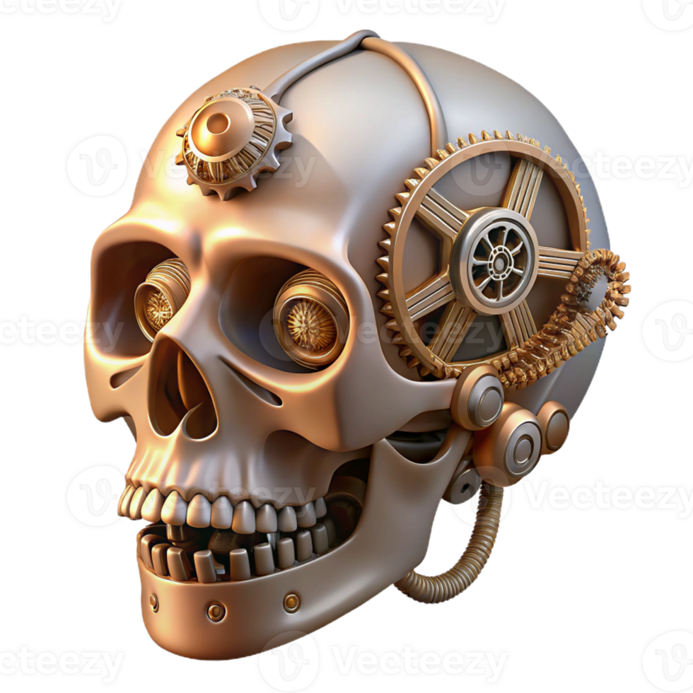 beautiful vintage A steampunk prosthetic leg with intricate gears and pistons, highly polished metallic finish, dramatic spotlighting exclusive png