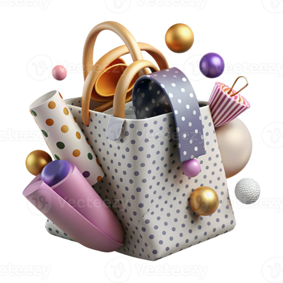 vibrant creative Gift Bag Paper Polka Dot Transparent png