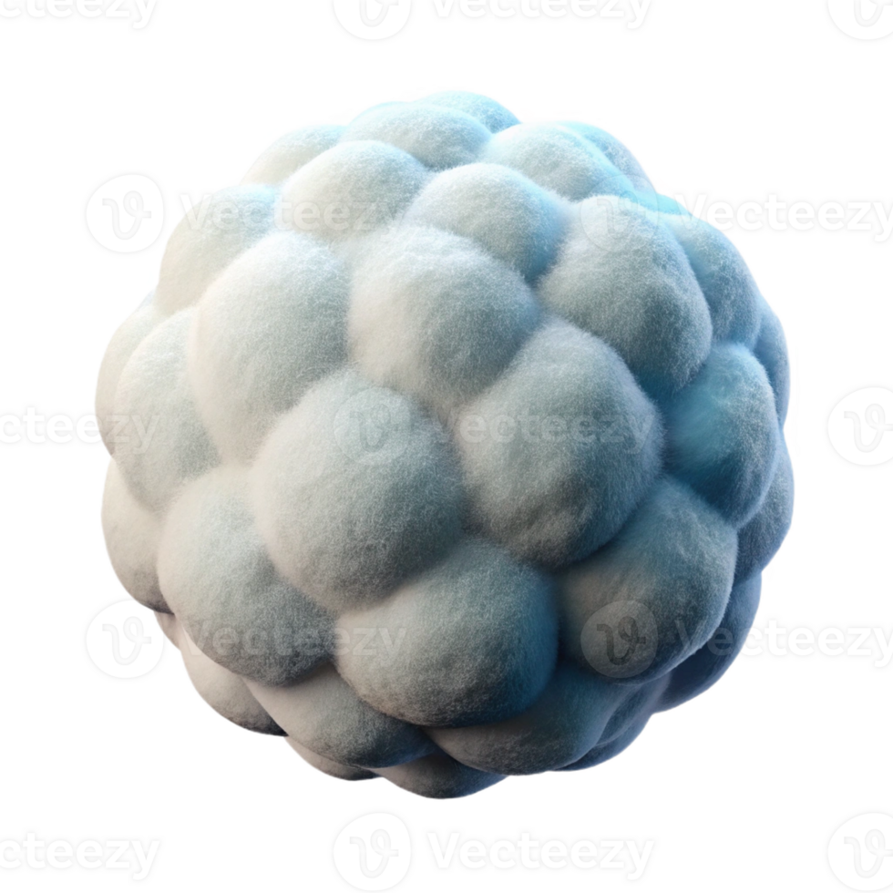 beautiful rustic A single cotton ball, fluffy, genuine png