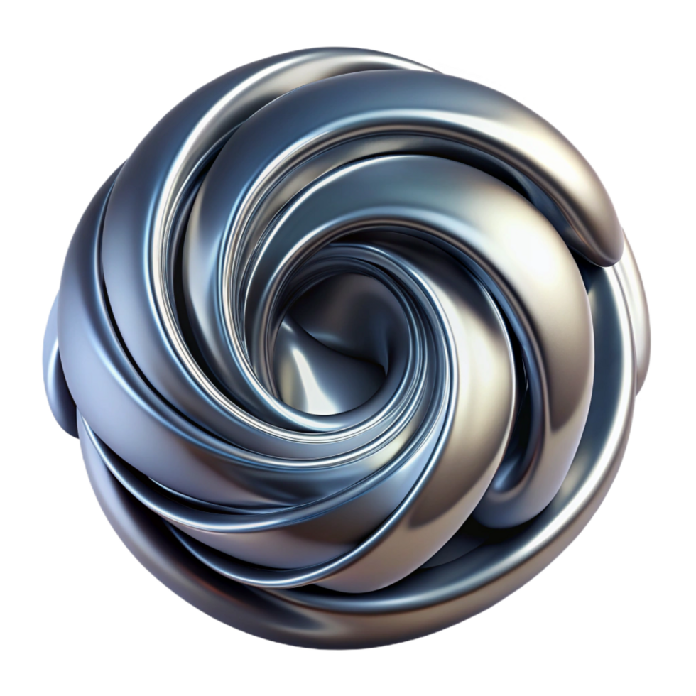 dramatic abstract A dynamic, swirling mass of liquid metal, forming a vortex-like shape, with a dramatic, chiaroscuro lighting, in a futuristic, abstract style high resolution png