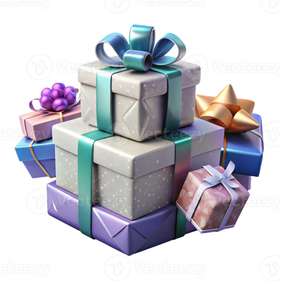 extraordinary minimalist Gift Box Stacked Presents Holiday Transparent authentic png