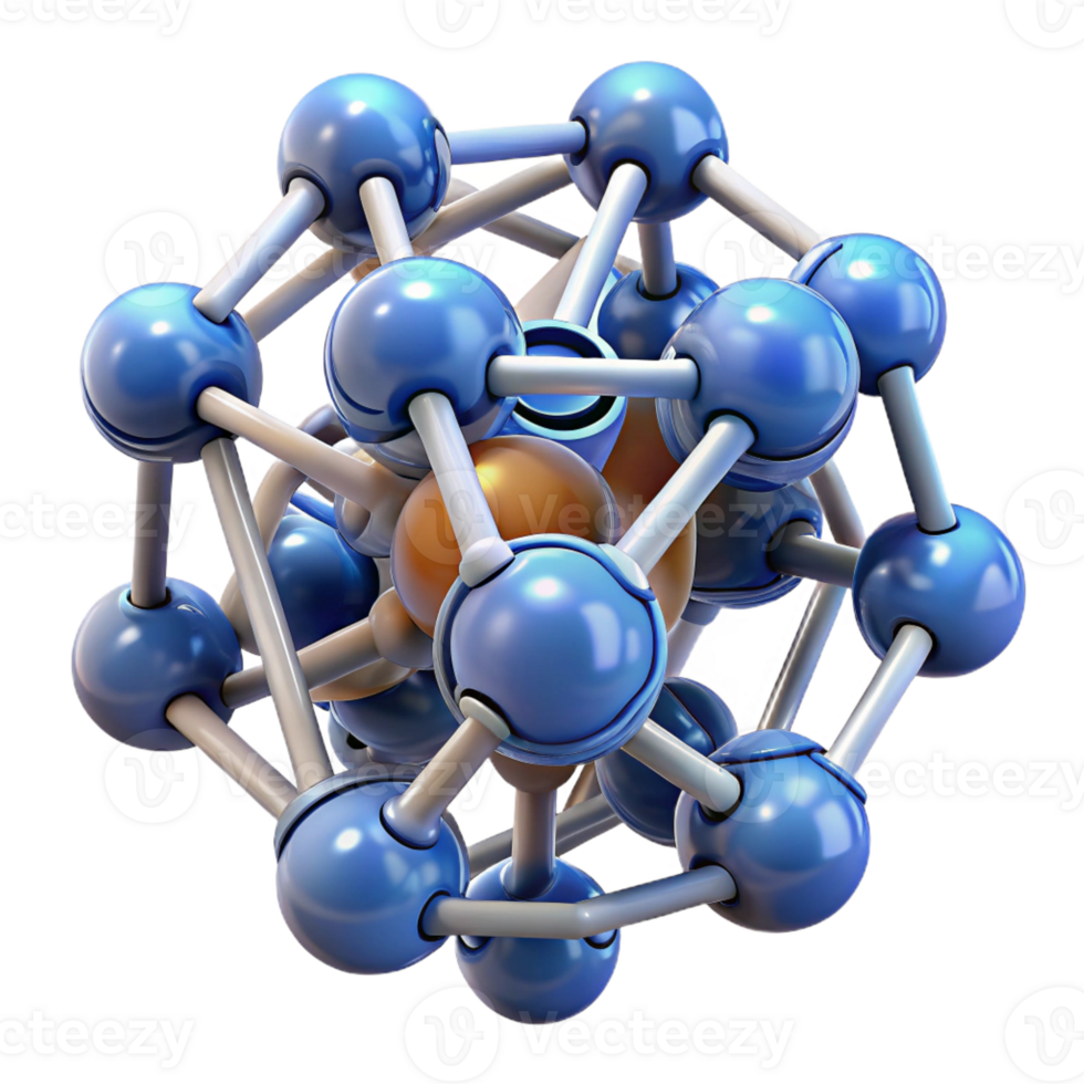 vibrant contemporary A group of nanobots assembling a complex molecular structure, illuminated by a microscopic light source, in a scientific illustration style genuine png