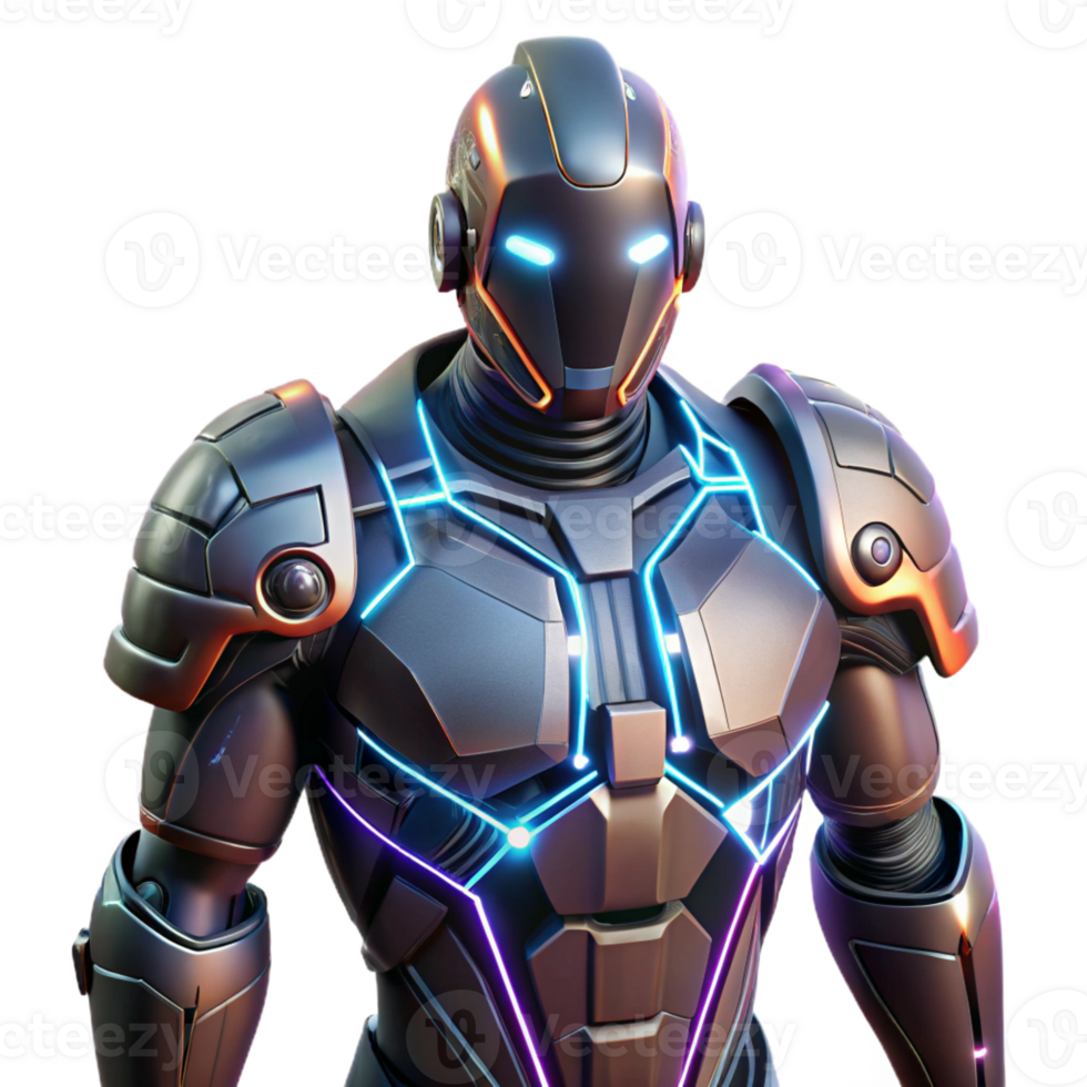 serene minimalist Cybernetic armor plating with glowing circuitry high resolution png