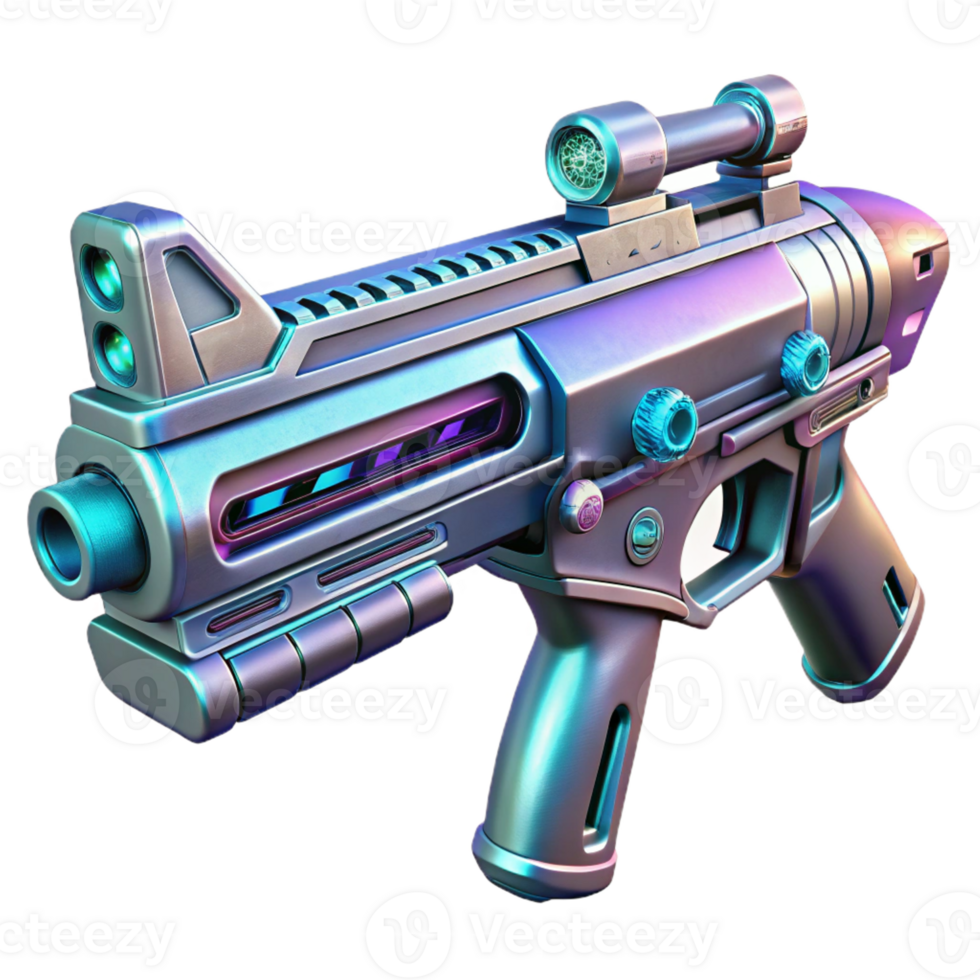 serene artistic High-tech plasma rifle with intricate detailing professional png